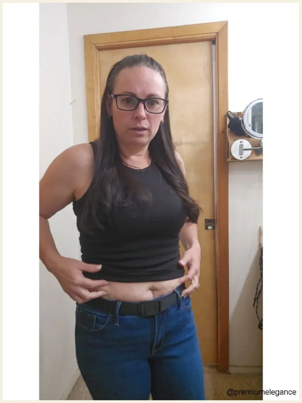 No Show Flat Buckle Stretch Belt for Jeans and Pants